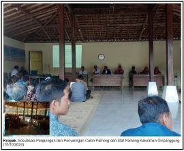 Sosialisasi Penjaringan dan Penyaringan Calon Pamong dan Staf Pamong Kalurahan